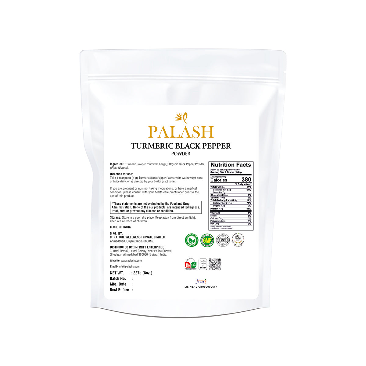 Turmeric Root Powder with Black Pepper